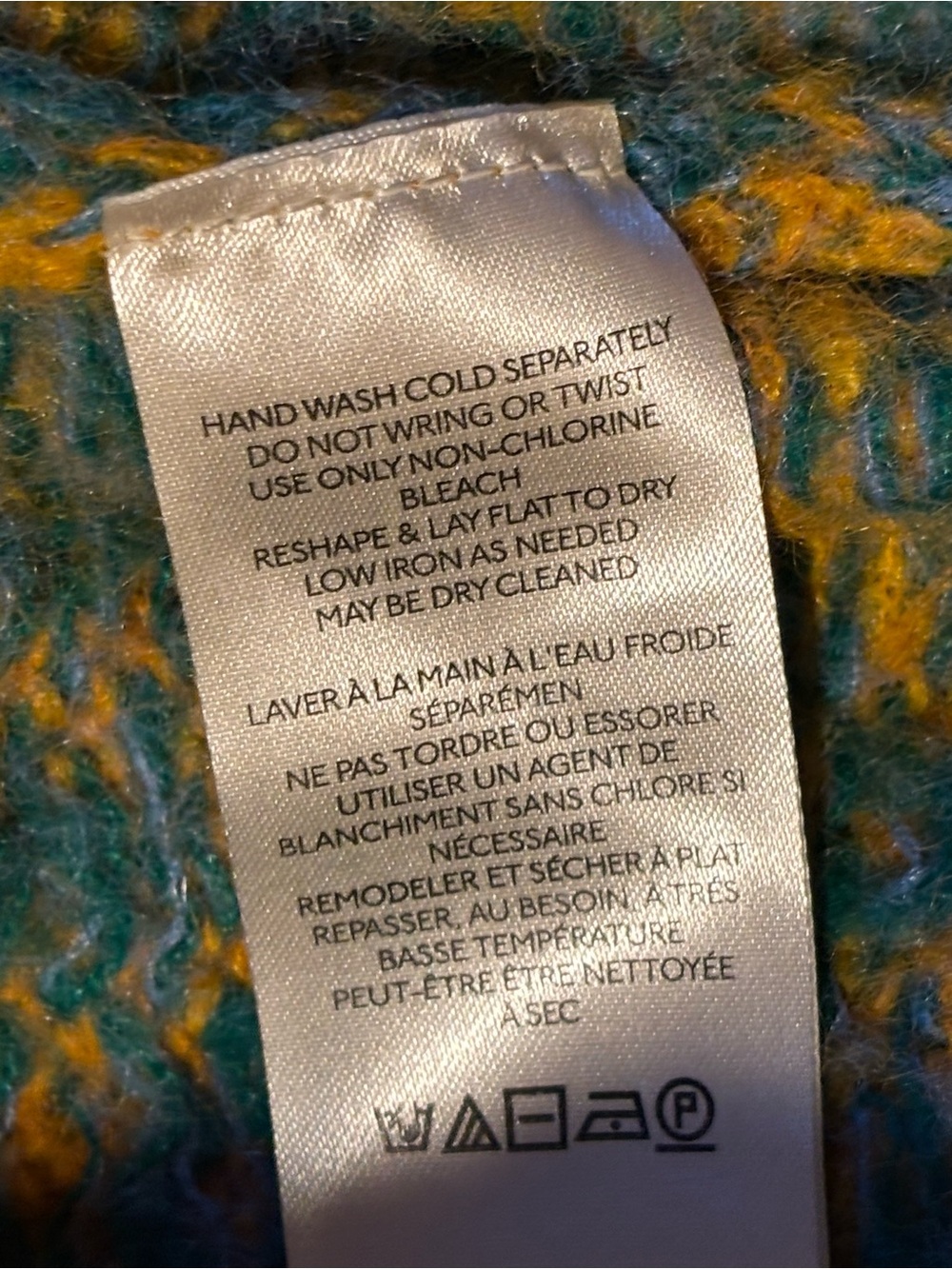 Free People Sepia Plaid Cardigan in Marigold Sky Combo Sz XS OVERSIZED FuzzyWool - Picture 13 of 15
